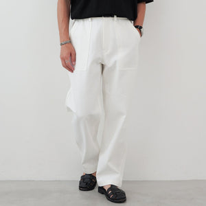 White Baker Pants
