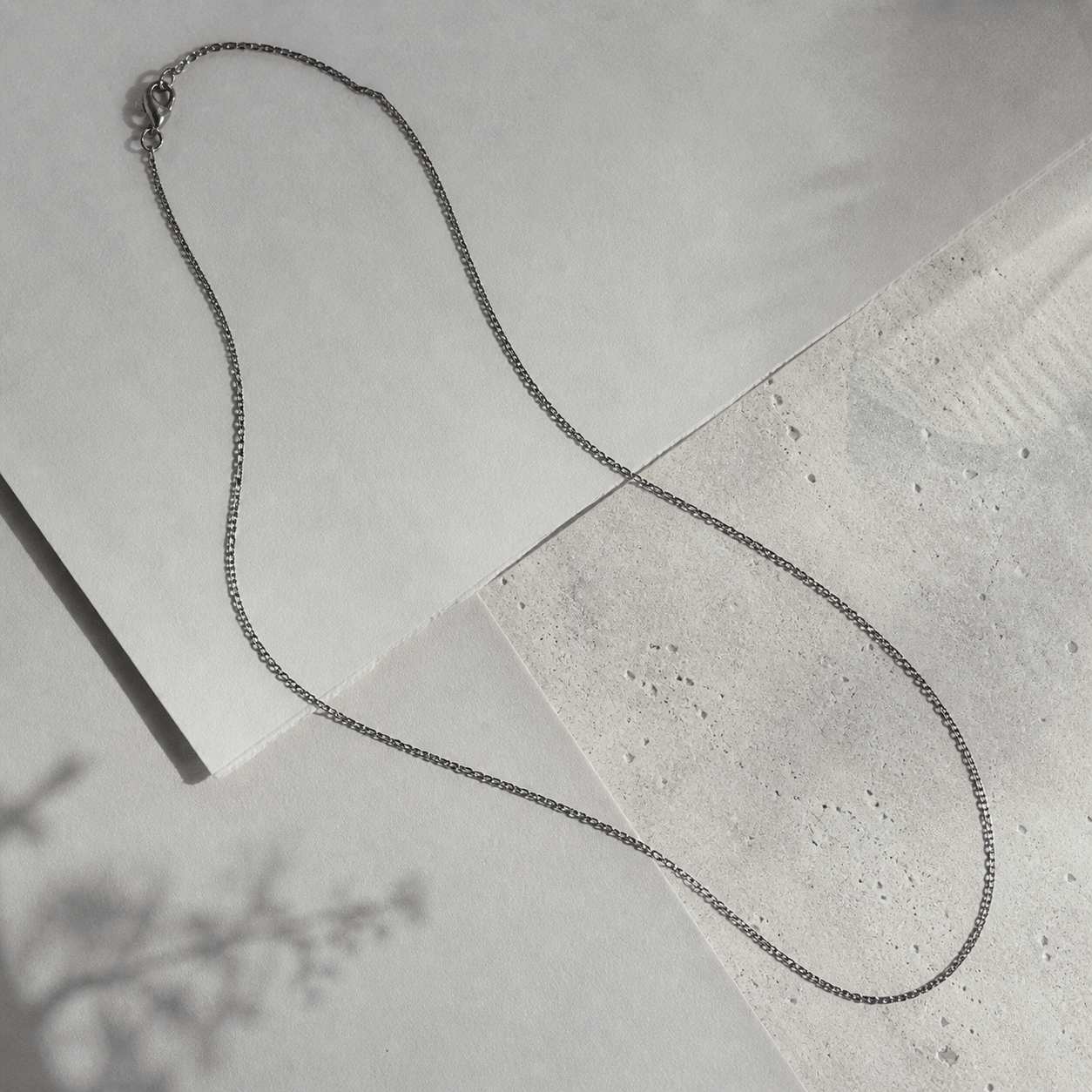【So】大山シュン Chain Necklace シルバー925 ネックレス 大人のためのシルバーネックレス｜細めのチェーンにくすみ感を加えた