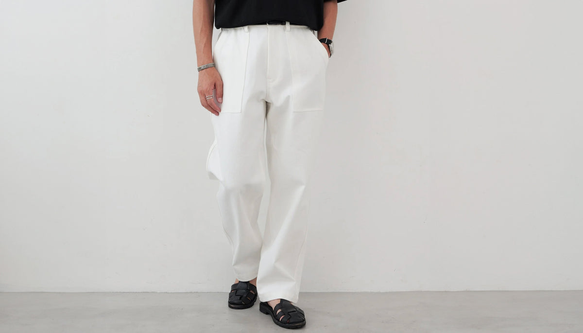 White Baker Pants