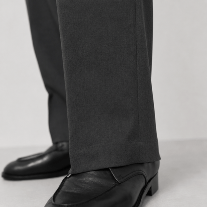 Grey Tuck Pants