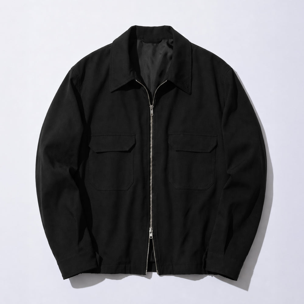 Black Zip Blouson