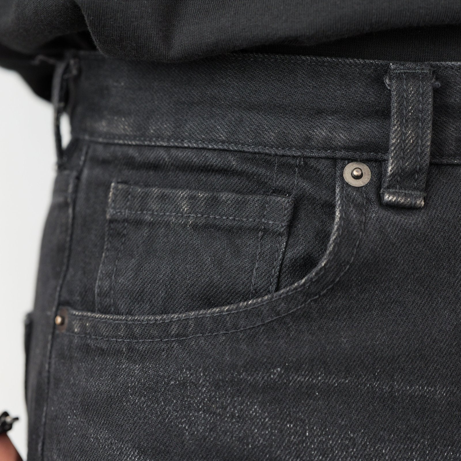 So 大山シュン Black Fade Denim ブラック グレー デニム M ブラックフェードデニム｜大人に似合う微ワイドデニムを国産で丁寧に