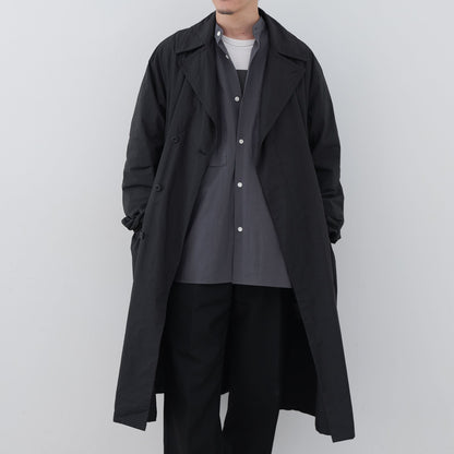 Grey Band-Collar Shirt