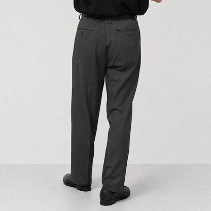 Grey Tuck Pants