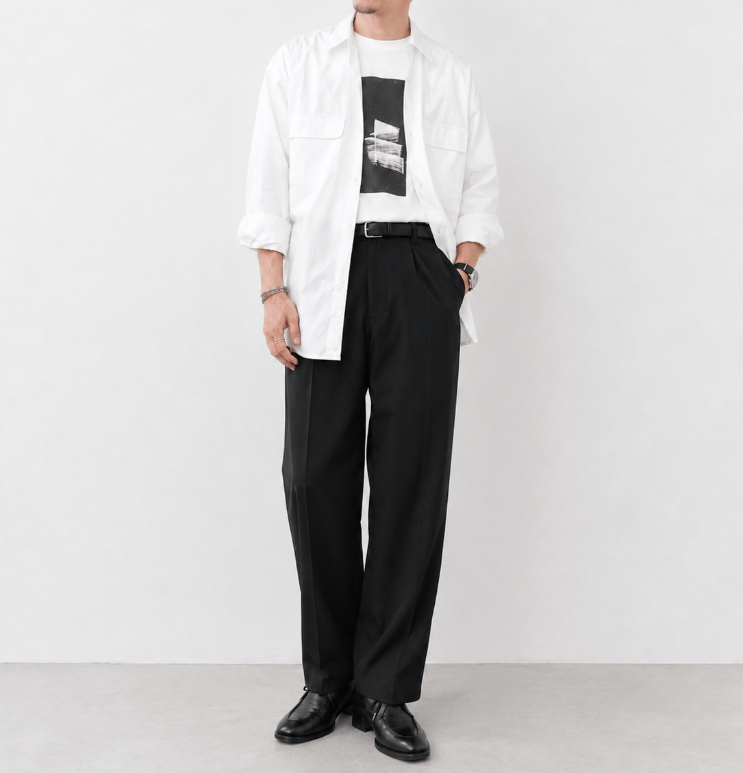 White Utility Shirt